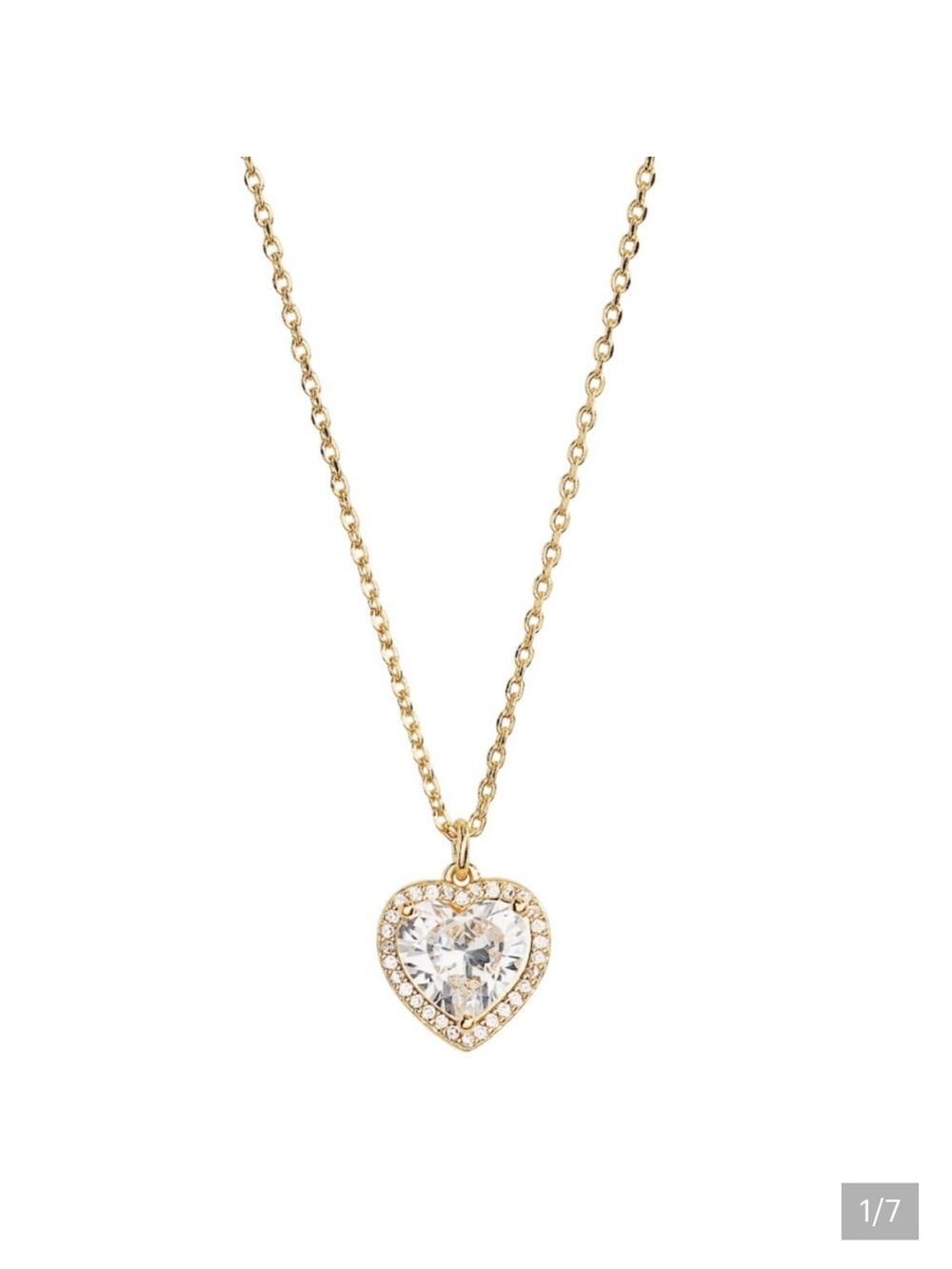 Kate Spade New York Heart Pendant Necklace Cubic Zirconia NIB